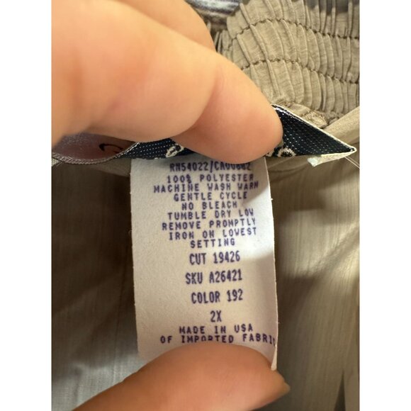 Graver‎ Studio Flat Front Pleated Shorts 2X Pull On Elastic Waist Taupe Brown - Picture 3 of 4